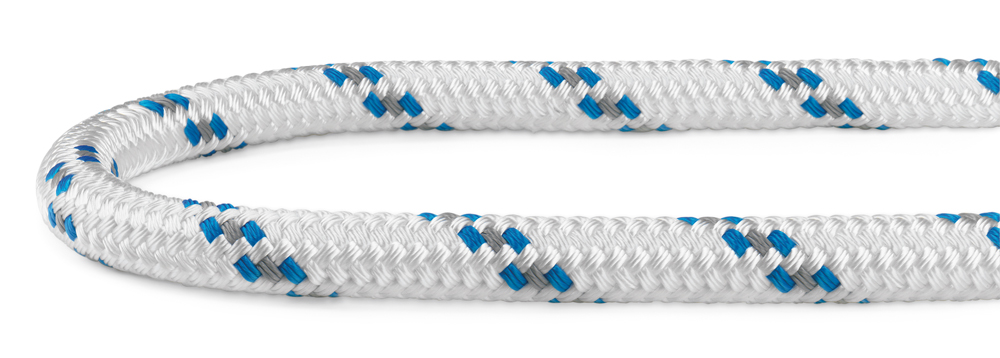 Novabraid XLE 1/4 inch x 100ft.Double Braid Dacron Sheet Halyard Rigging Rope Blue/White for sale online 
